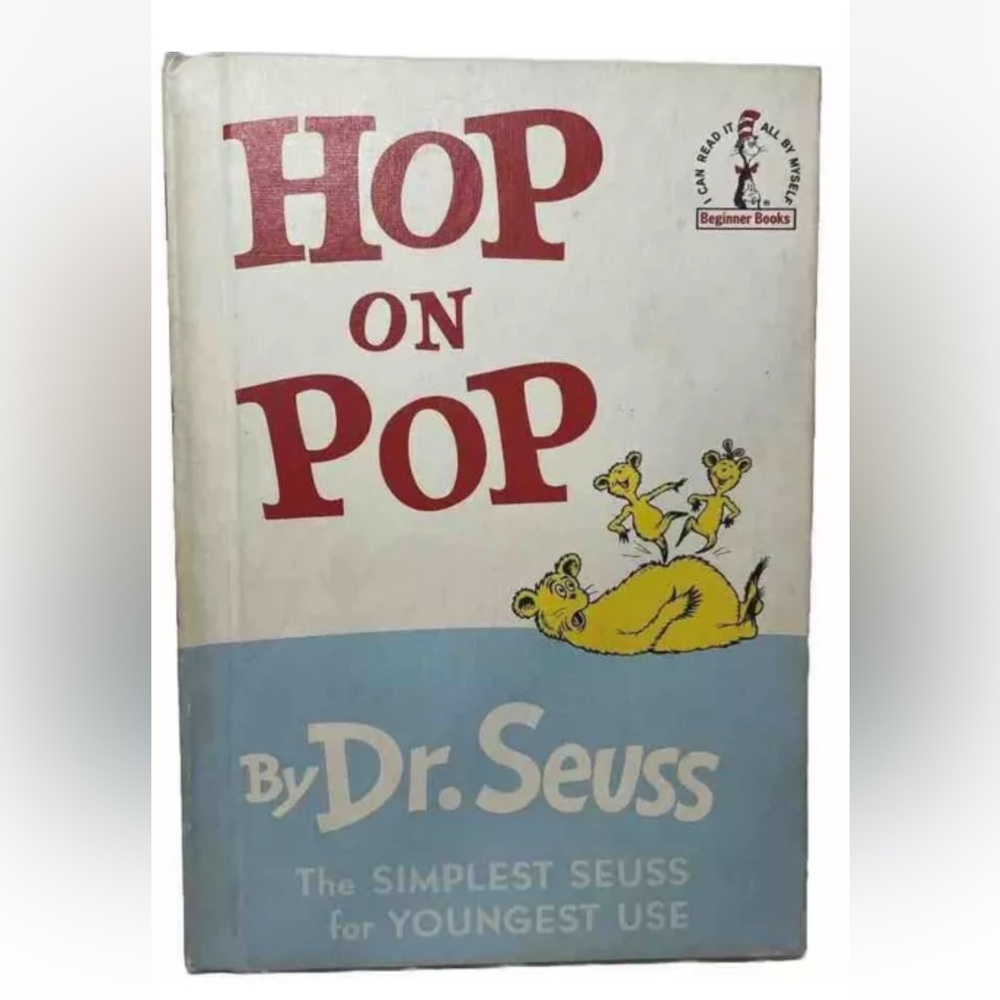 Vintage 1963 1st Print HOP ON POP by Dr. Seuss Beginner Book MNO Hard Cover